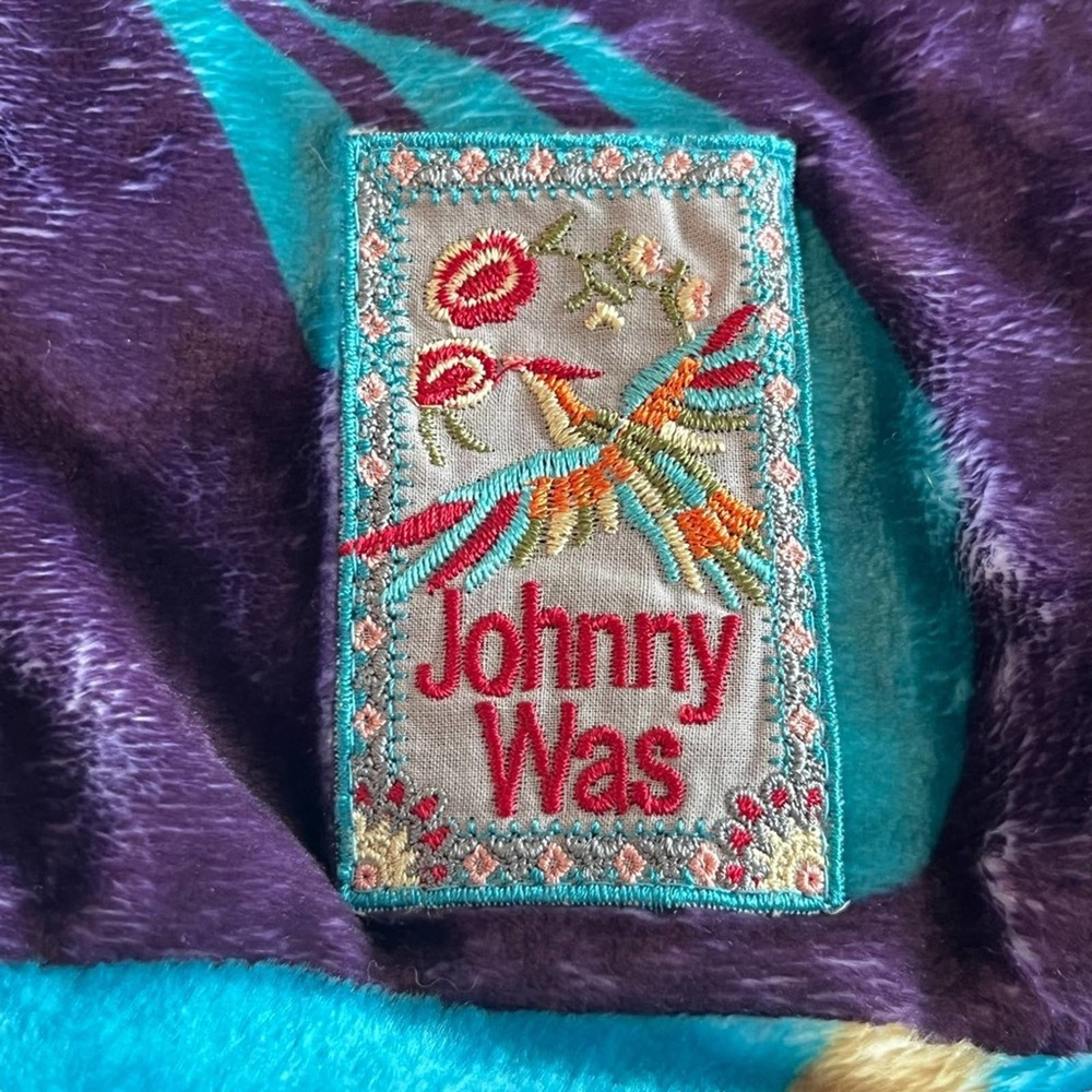 Johnny Was Velvet Fleece Drawstring Bag